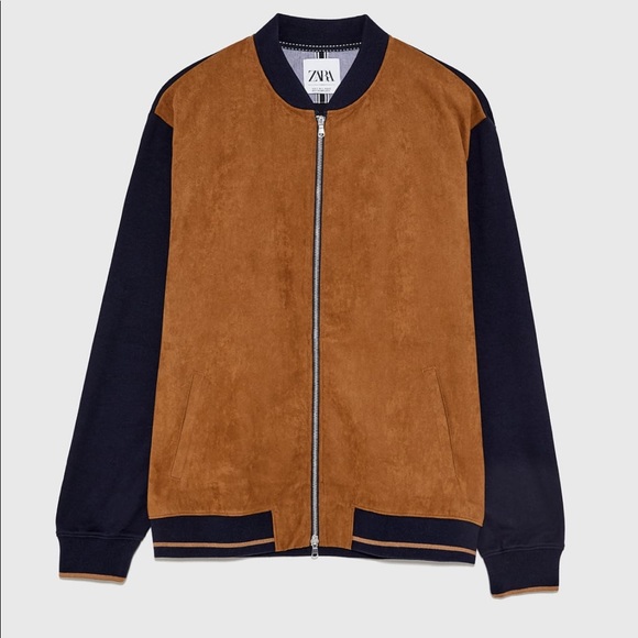 Zara contrast bomber jacket Clearance